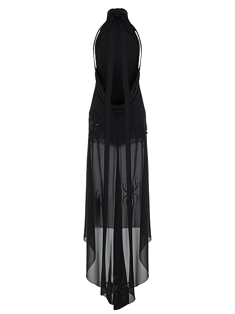 Black embroidered maxi dress, 2