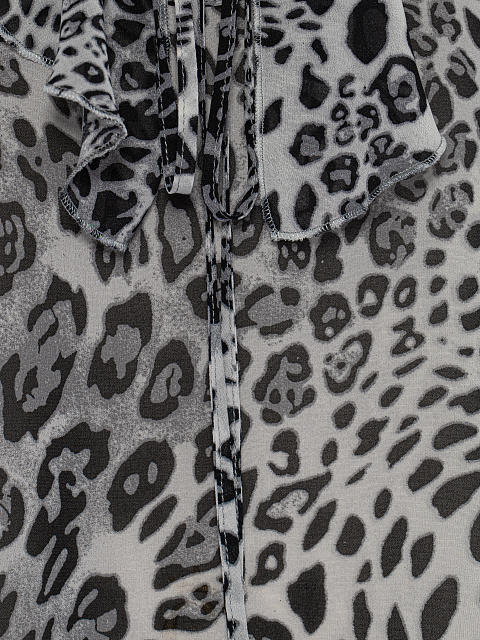 Grey Leopard Chiffon Blouse, 3