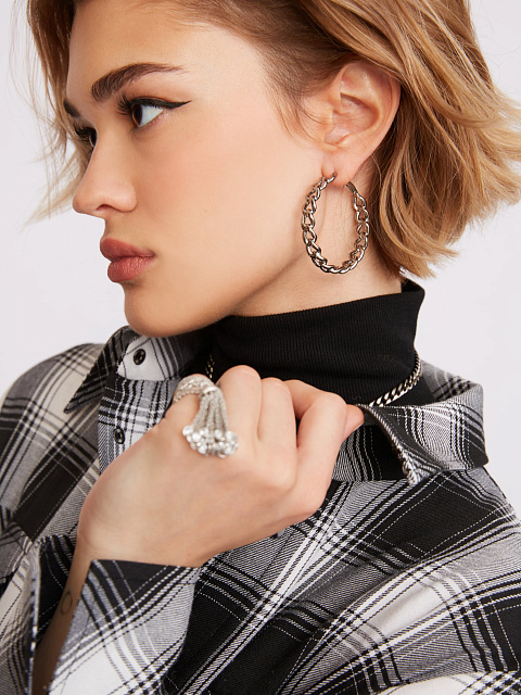 Black Gold & Hoop Earrings, 3