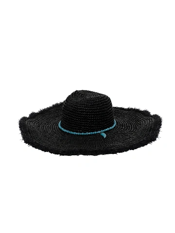 Black Straw Hat With Chalcedony, 1