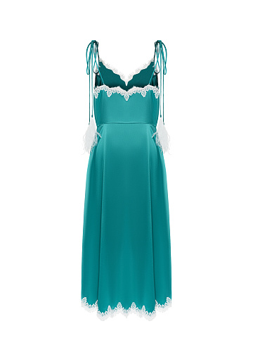 Midi dress with lace, 2