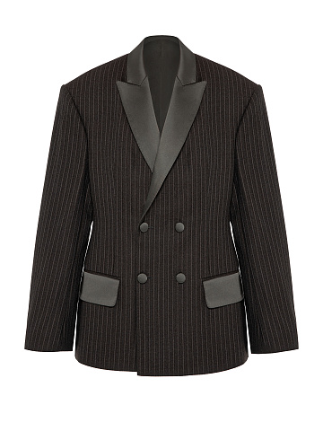 Grey striped blazer, 1
