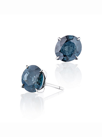 White Gold, Spinel & Diamonds Studs, 1