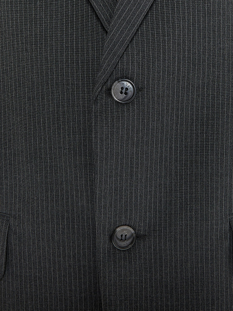 Dark grey striped oversized blazer, 3