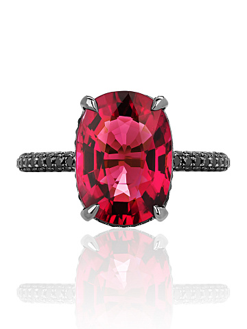Black Gold & Rubellite Ring, 2