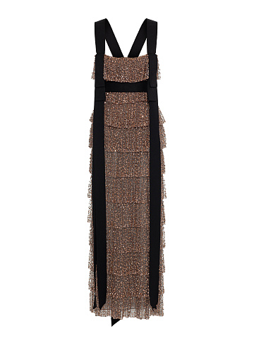 Maxi dress with crystals, 1
