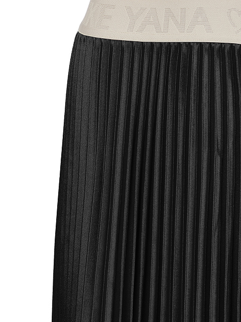 Black Pleated Midi Skirt, 4