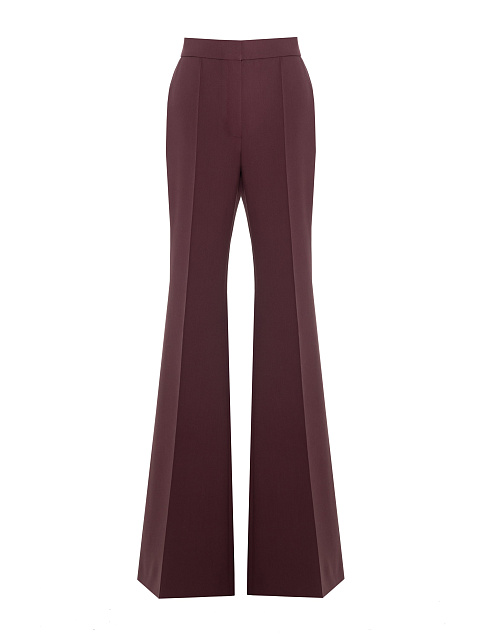 Wine-colored Two-piece Suit With Flared Trousers, 3