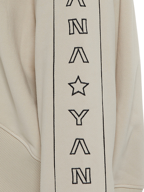 Beige & Black "Yana" Embroidered Jersey Suit, 5