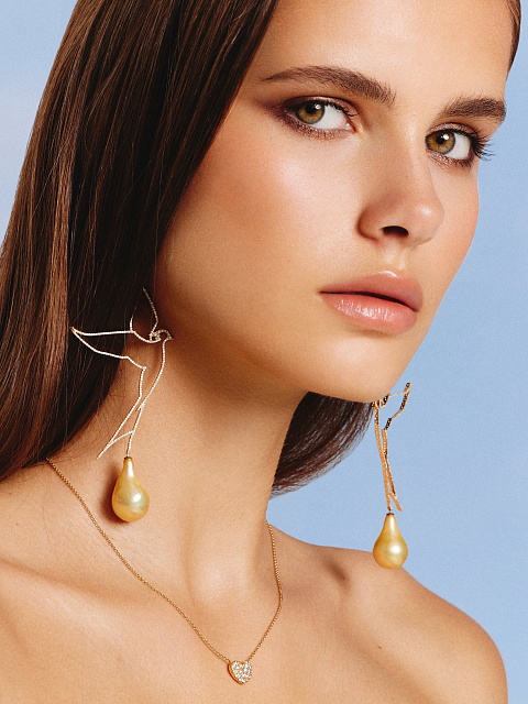 Gold & Diamonds Small Heart Pendant Necklace, 2