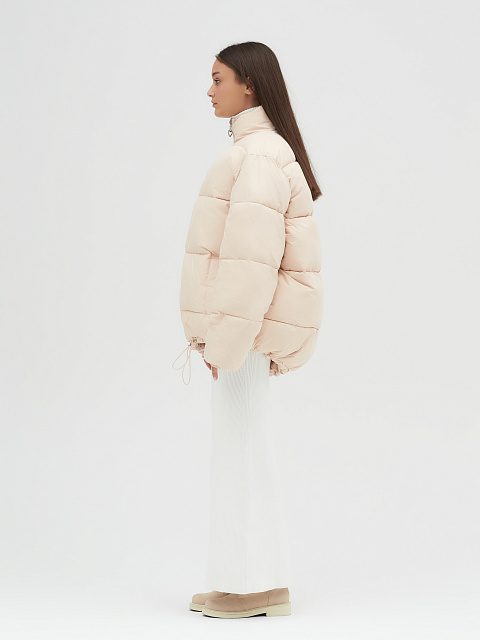 Cream-beige oversized down jacket, 7 Cream-beige oversized down jacket, 7