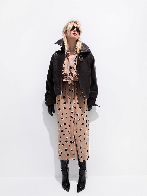 Chiffon dress with leopard print, 4 Chiffon dress with leopard print, 4