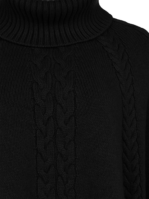 Black Cashmere Cable Knit Sweater, 3
