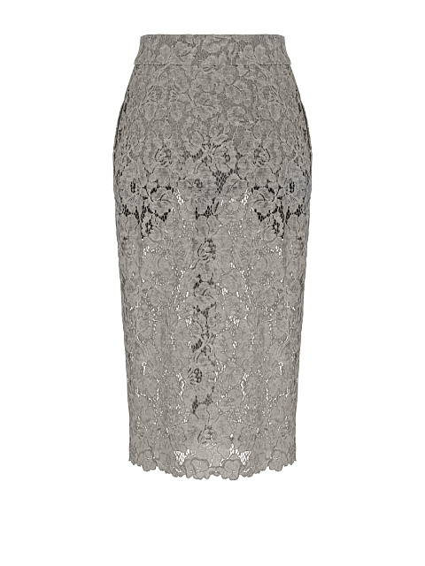 Grey lace midi skirt, 5
