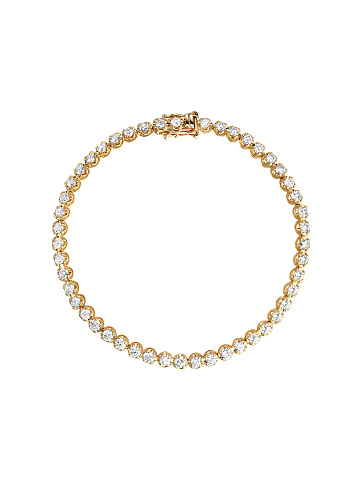 Round Diamond & Gold Bracelet, 1