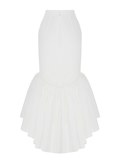 White taffeta maxi skirt, 5 White taffeta maxi skirt, 5