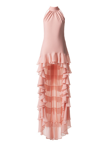Pink chiffon dress, 1