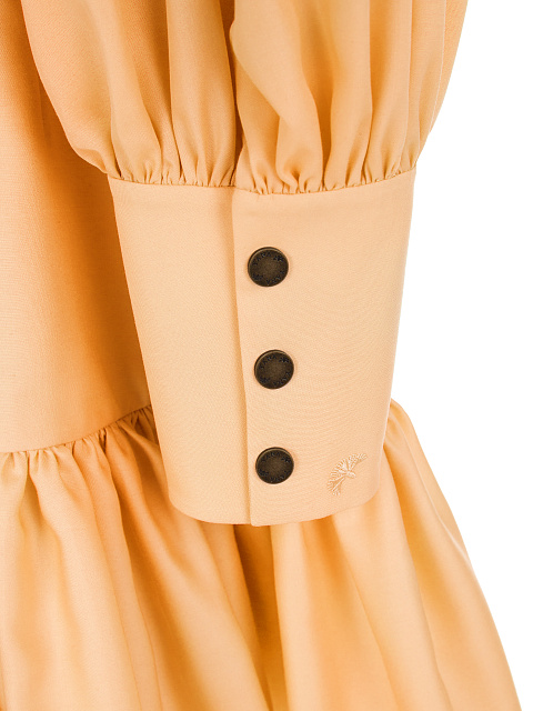 Peach Cotton Shirt Mini Dress, 4