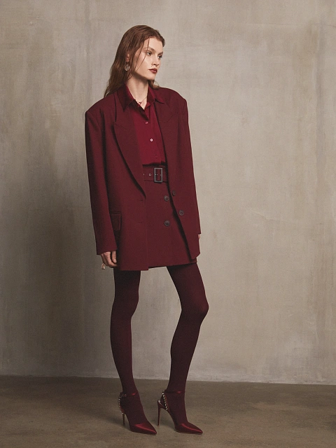 Burgundy oversized blouse, 6