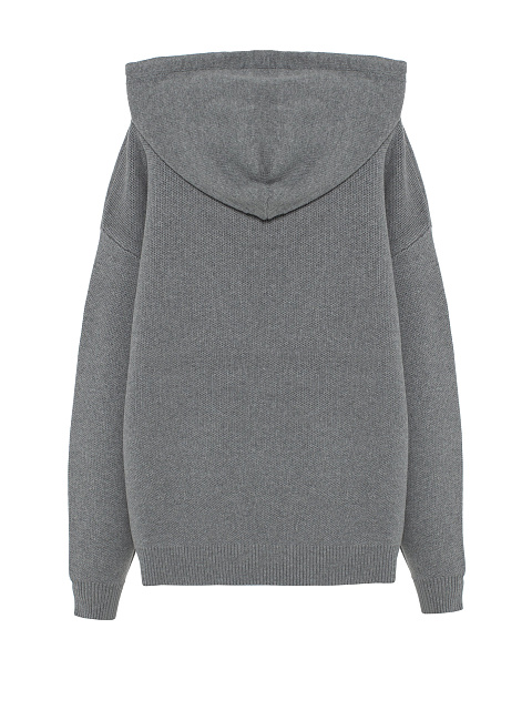 Grey Hoodie With Black Print, 2