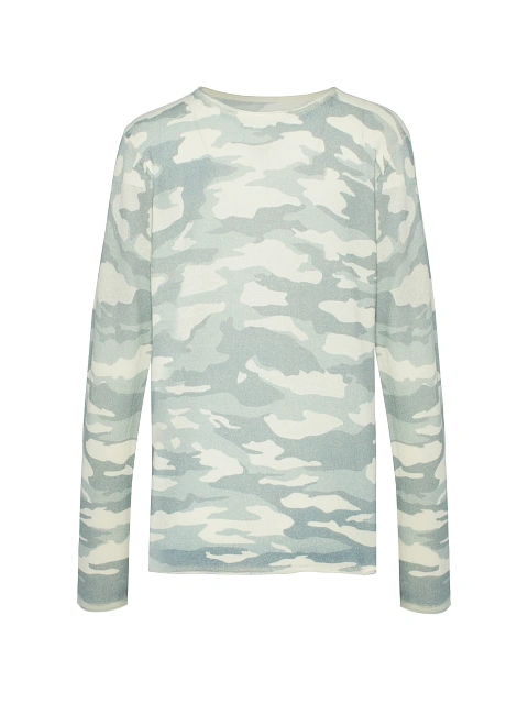 White Men's Cashmere Jumper With Print, 1 White Men's Cashmere Jumper With Print, 1