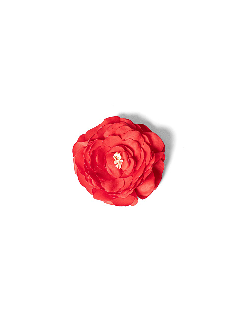 Red flower brooch, 1