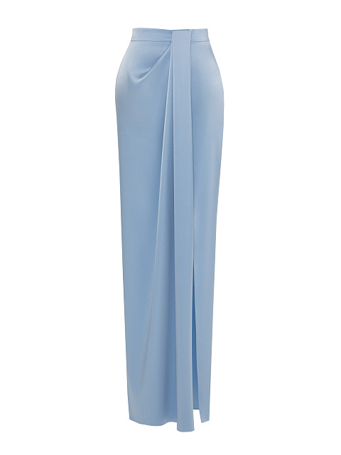 Blue Silk Crystal Embroidered Jacket and Skirt Suit, 7