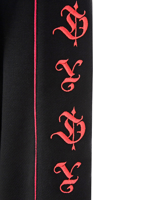 Black & Hot Pink YD Embroidered Jersey Suit, 5