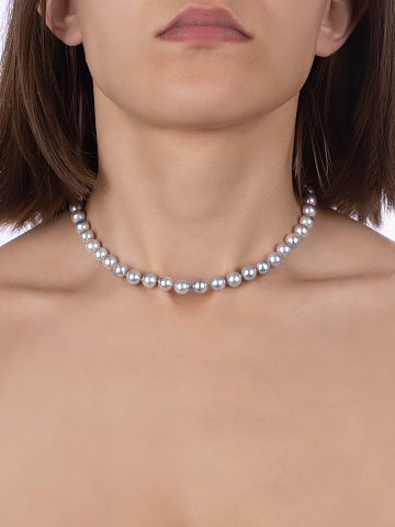 Grey Pearl & Silver Necklace, 2