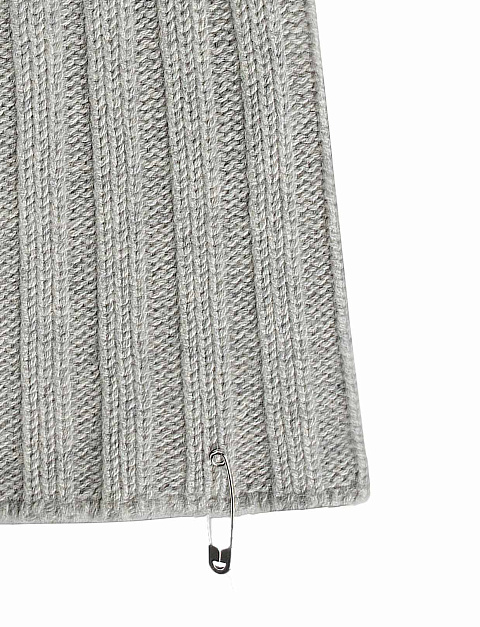 Grey Cashmere Safety Pin Beanie, 2