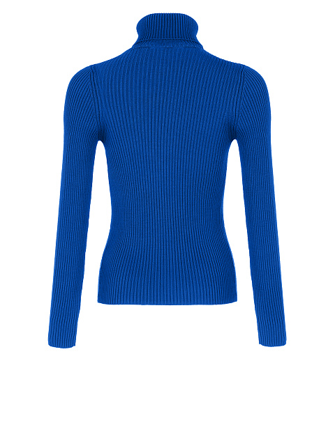 Blue ribbed knit turtleneck, 2 Blue ribbed knit turtleneck, 2