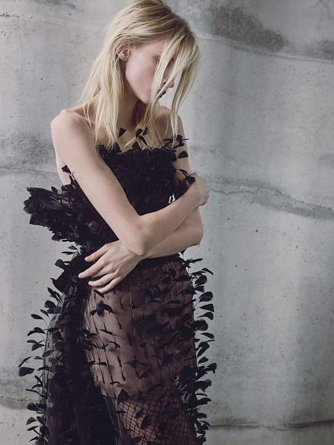 Black feathered maxi dress, 3 Black feathered maxi dress, 3