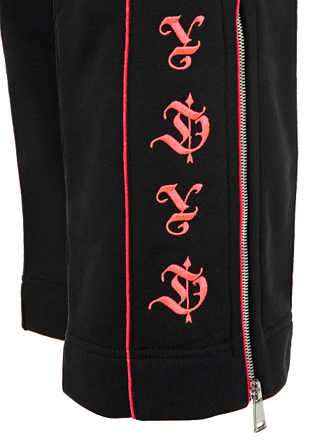 Black & Hot Pink YD Embroidered Jersey Suit, 6