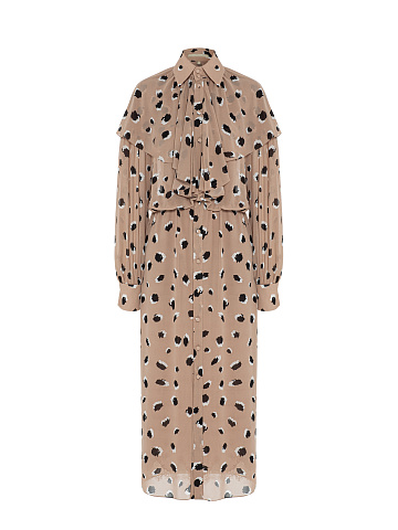Chiffon dress with leopard print, 1