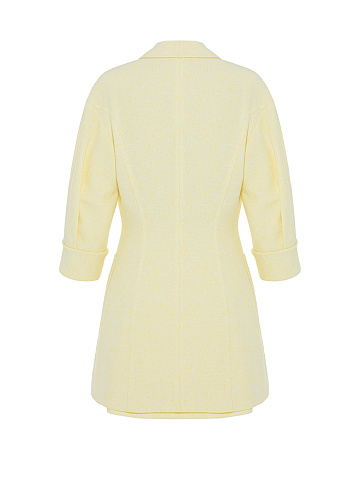Yellow Tweed Suit Of A Long Jacket And A Mini Skirt, 2