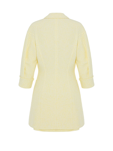 Yellow Tweed Suit Of A Long Jacket And A Mini Skirt, 2