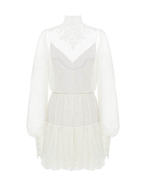 White double-layer cotton dress, 2 White double-layer cotton dress, 2