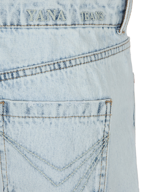 Distressed Blue Cotton Jeans, 5