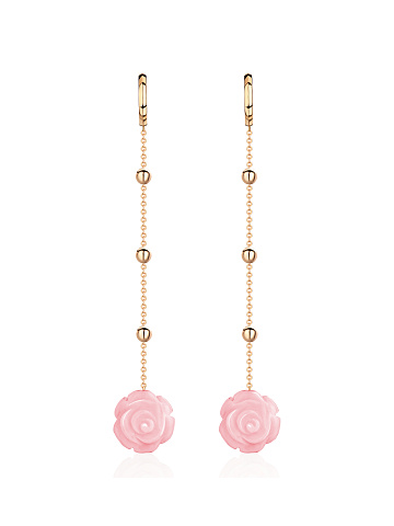 Rose Shell & Rose Gold Earrings, 1