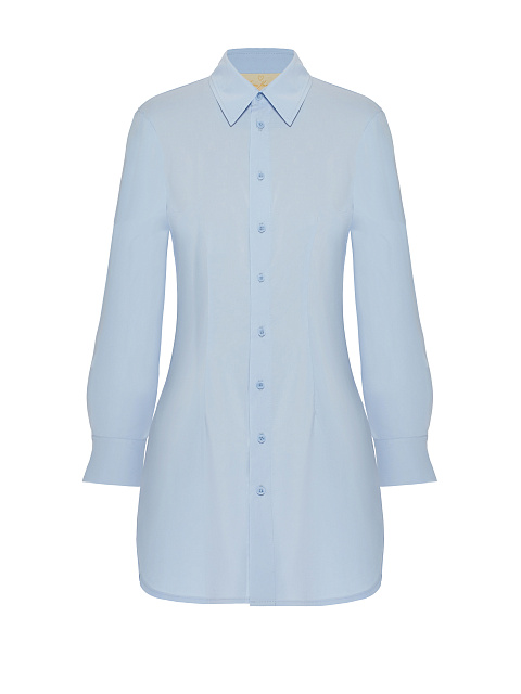 Light Blue Poplin Shirt Dress, 1