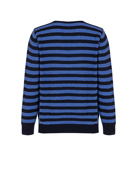 Black & Purple Striped Cashmere Pullover, 2