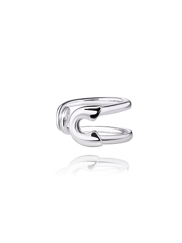 White gold ear cuff, 1