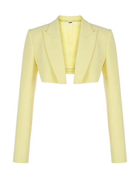 Pale Yellow Suit With Cropped Jacket, 4