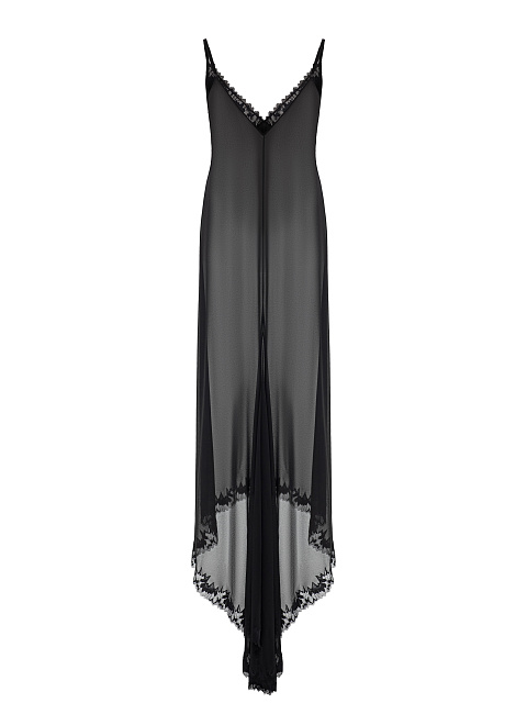 Black chiffon slip dress, 3