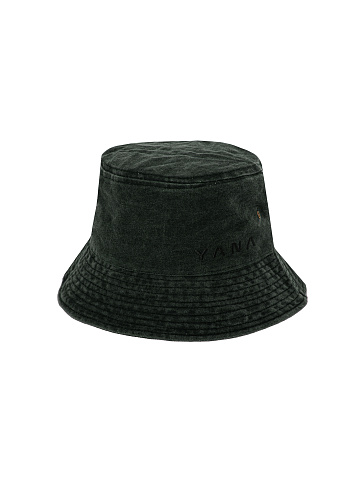 Dark Green Cotton "Yana" Bucket Hat, 1