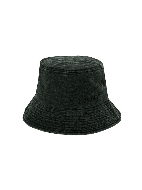 Dark Green Cotton "Yana" Bucket Hat, 1 Dark Green Cotton "Yana" Bucket Hat, 1