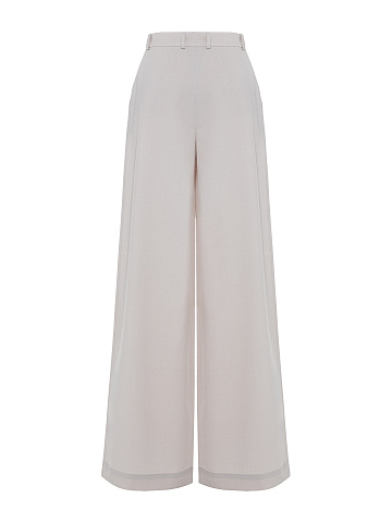 Wide-leg Grey Suit Trousers, 2