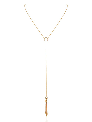 Gold & Diamond Tassel Necklace, 1