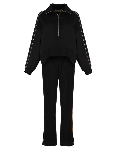 Black Lily Embroidered Jersey Suit, 1 Black Lily Embroidered Jersey Suit, 1