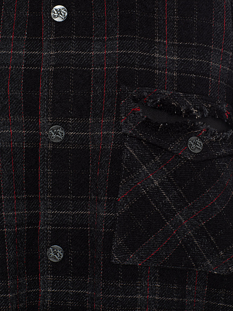 Oversized Black Checked Shirt, 3